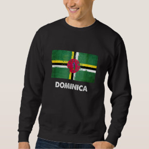 Dominica Flag Dominikansk Lång Ärmad Tröja