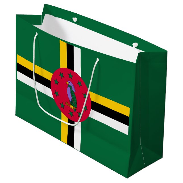 Dominica Flagga (Framsidan Vinklad)