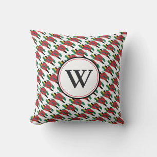 DOMINICA Flagga Anpassningsbar Monogram Kudde