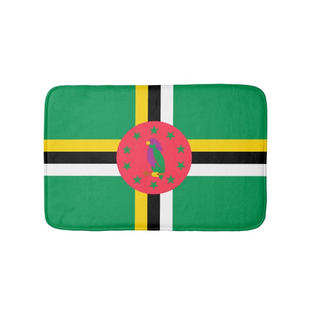 Dominica flagga badrumsmatta (Framsidan)