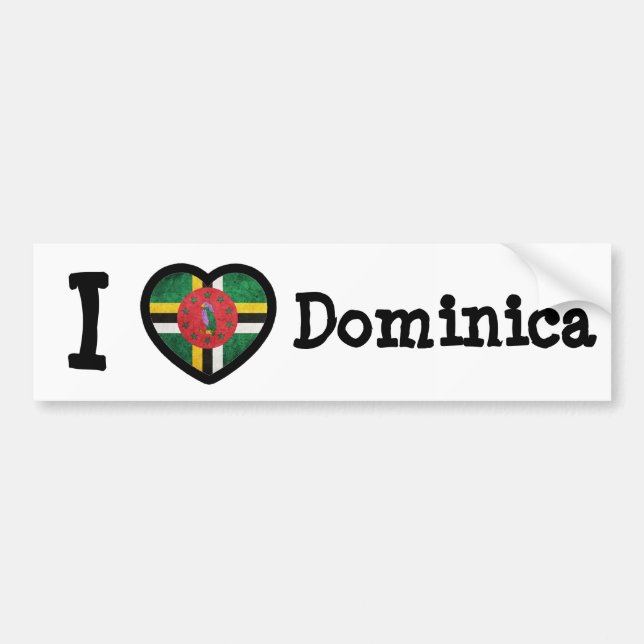 Dominica Flagga Bildekal (Framsidan)