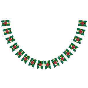 Dominica flagga buntbanderoll