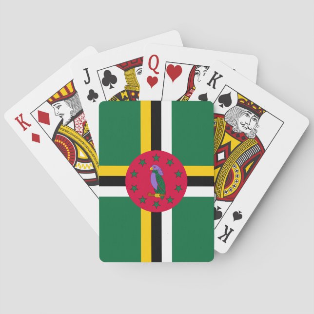 Dominica flagga casinokort (Baksidan)
