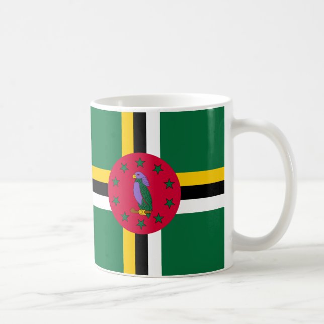 Dominica Flagga Ceramic Mugg (Höger)