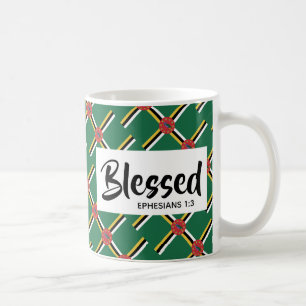 DOMINICA FLAGGA Christian Blsed Bible Anpassningsb Kaffemugg