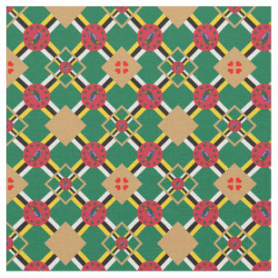 Dominica Flagga & Dominica Trendig Fabric mode Tyg