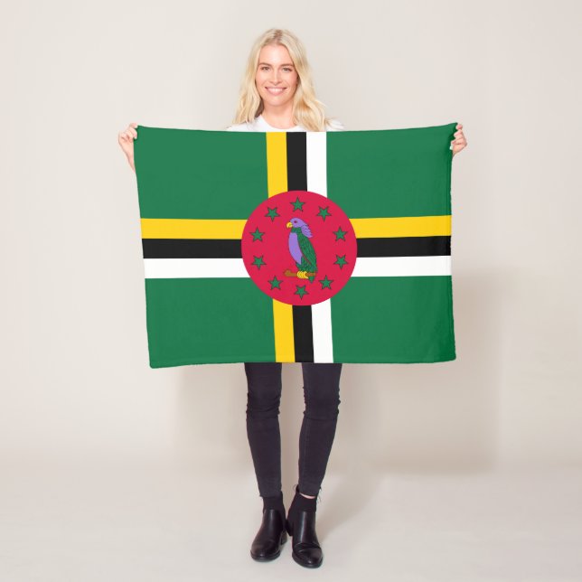 Dominica Flagga Fleecefilt (På plats)