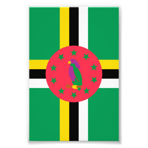 Dominica flagga fototryck