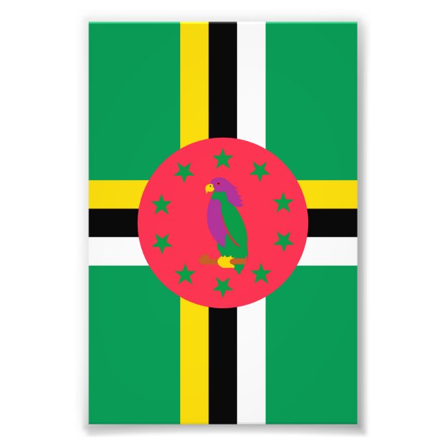 Dominica flagga fototryck (Framsidan)