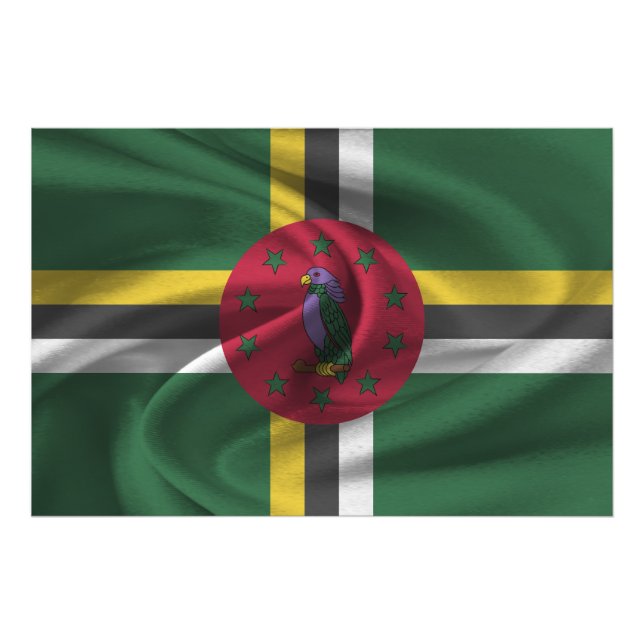 Dominica Flagga Fototryck (Framsidan)