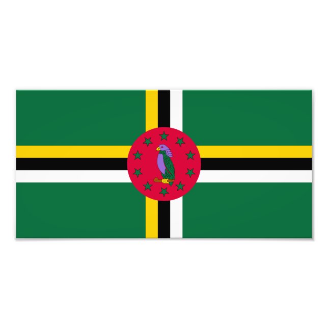 Dominica Flagga Fototryck (Framsidan)