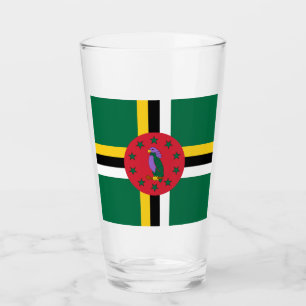Dominica flagga glaskopp
