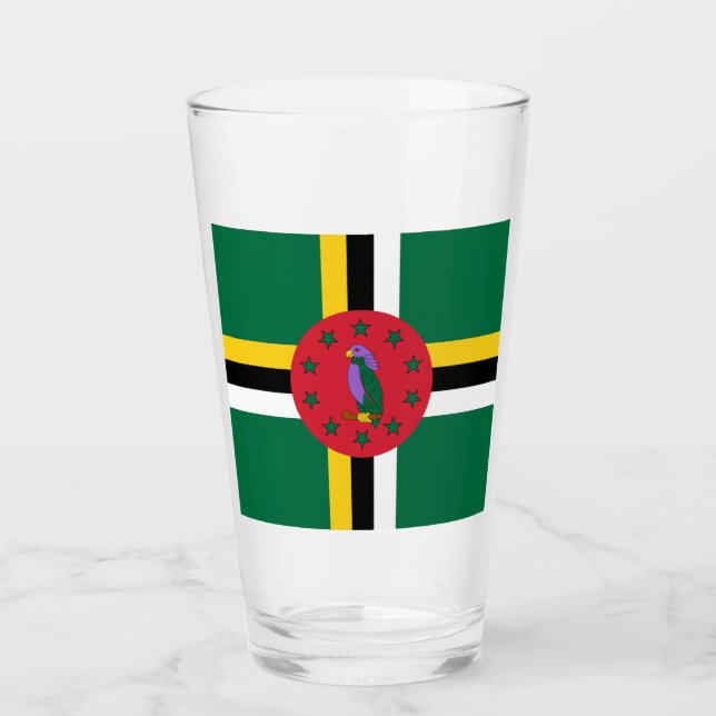 Dominica flagga glaskopp (Framsida)