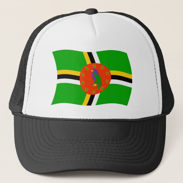 Dominica Flagga Hatt Truckerkeps (Framsida)