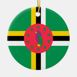 Dominica flagga julgransprydnad keramik