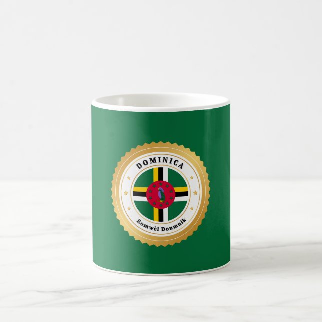 Dominica flagga kaffemugg (Center)