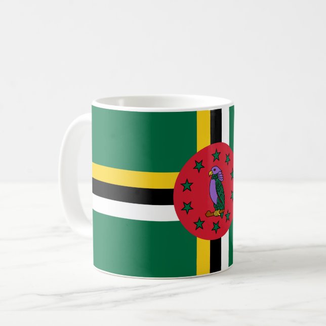 Dominica Flagga Kaffemugg (Framsida vänster)