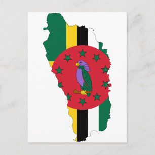 Dominica Flagga karta DM Vykort