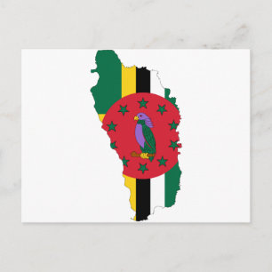 Dominica Flagga karta DM Vykort