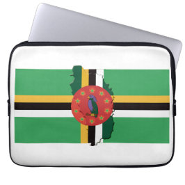 DOMINICA Flagga Karta Patriotic WHITE Laptop Fodral