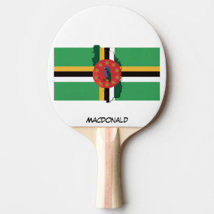DOMINICA FLAGGA & KARTA PERSONLIG PINGISRACKET