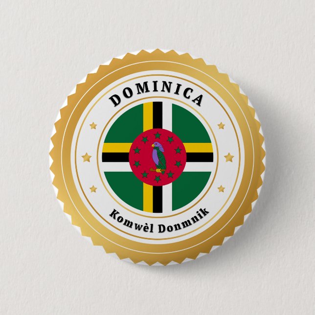 Dominica Flagga Knapp (Framsida)