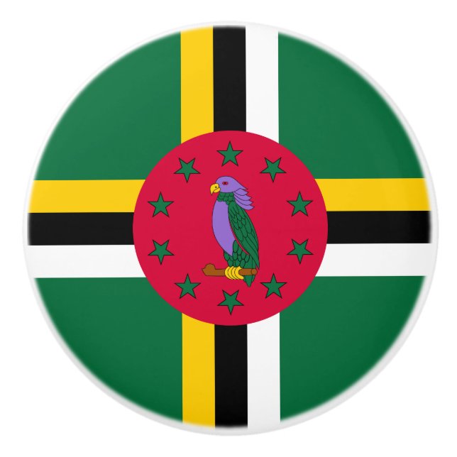 Dominica Flagga Knopp (Framsidan)