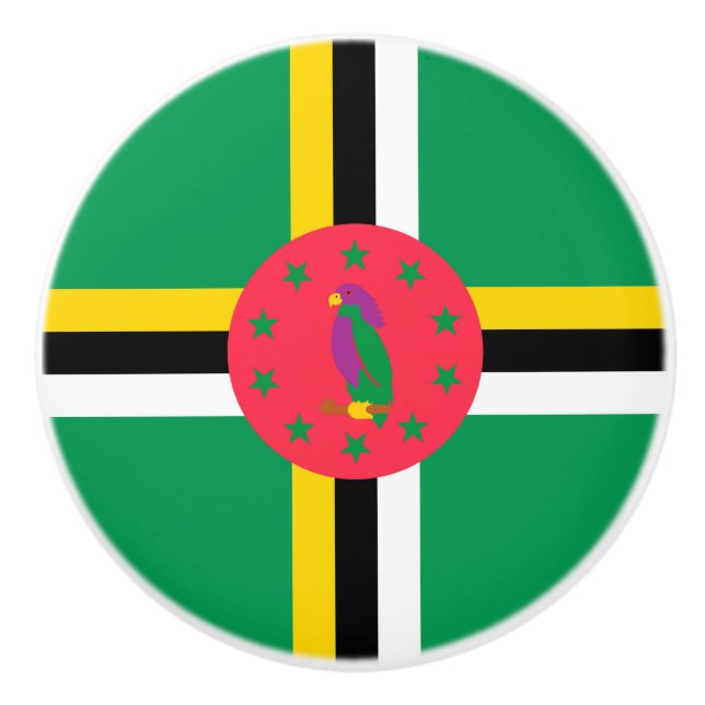 Dominica flagga knopp (Framsidan)