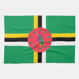 Dominica flagga kökshandduk