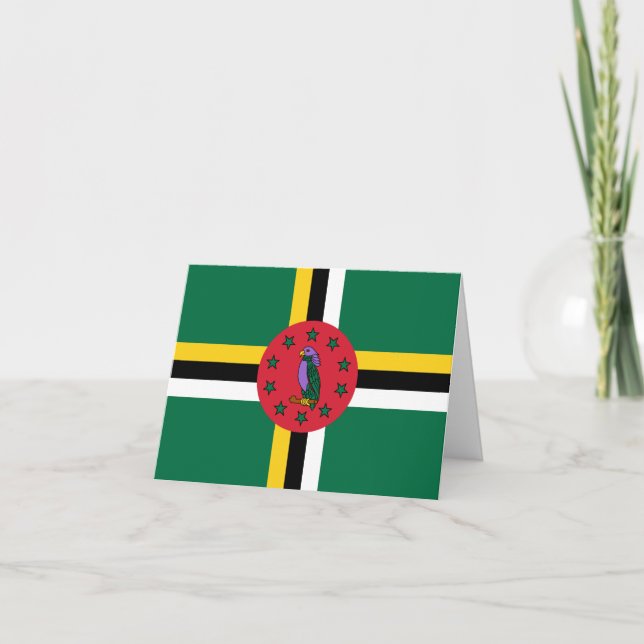 Dominica Flagga Kort (Framsida)