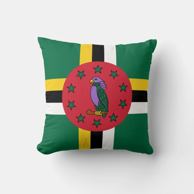 Dominica Flagga Kudde (Framsida)