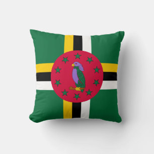 Dominica flagga kudde