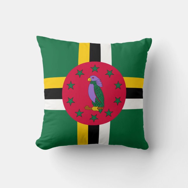 Dominica Flagga Kudde (Framsida)