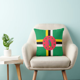 Dominica flagga kudde