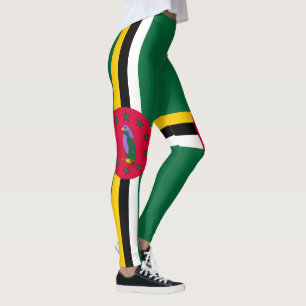 Dominica flagga leggings