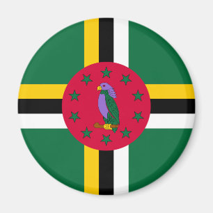 Dominica Flagga Magnet