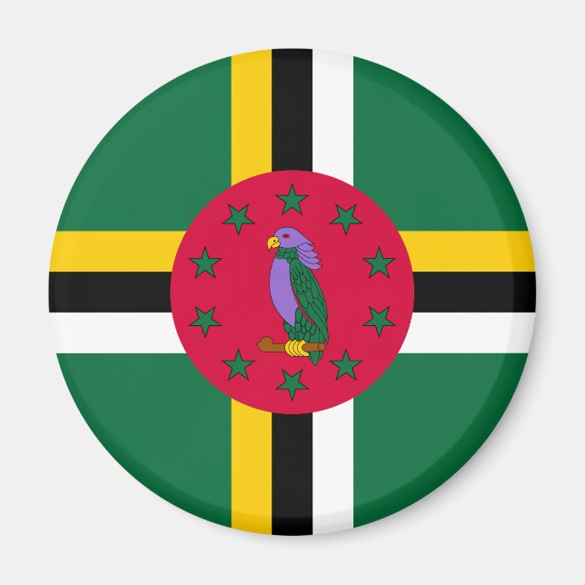 Dominica Flagga Magnet (Framsidan)