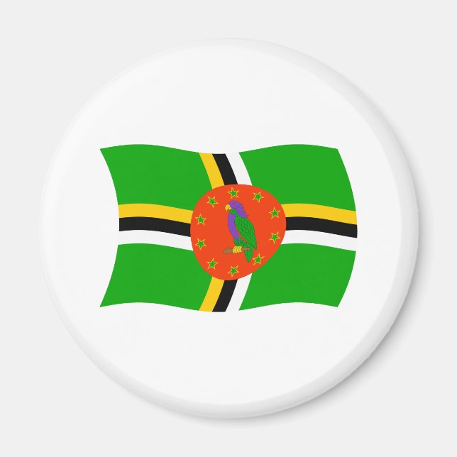 Dominica Flagga Magnet (Framsidan)