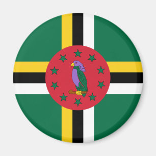 Dominica Flagga Magnet