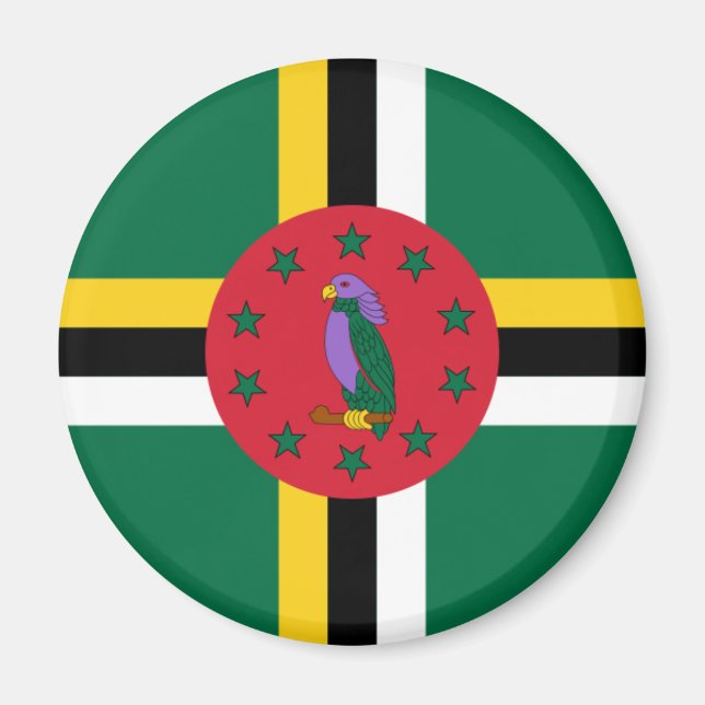 Dominica Flagga Magnet (Framsidan)