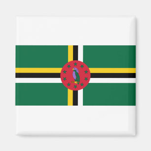 Dominica Flagga Magnet