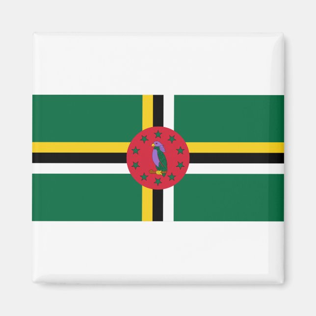 Dominica Flagga Magnet (Framsidan)