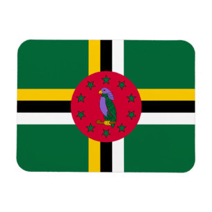 Dominica flagga magnet