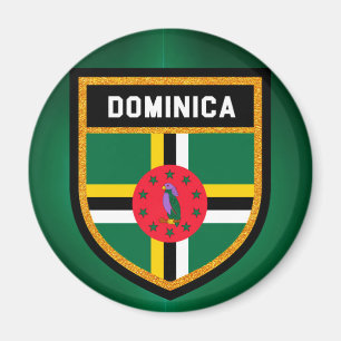 Dominica Flagga Magnet