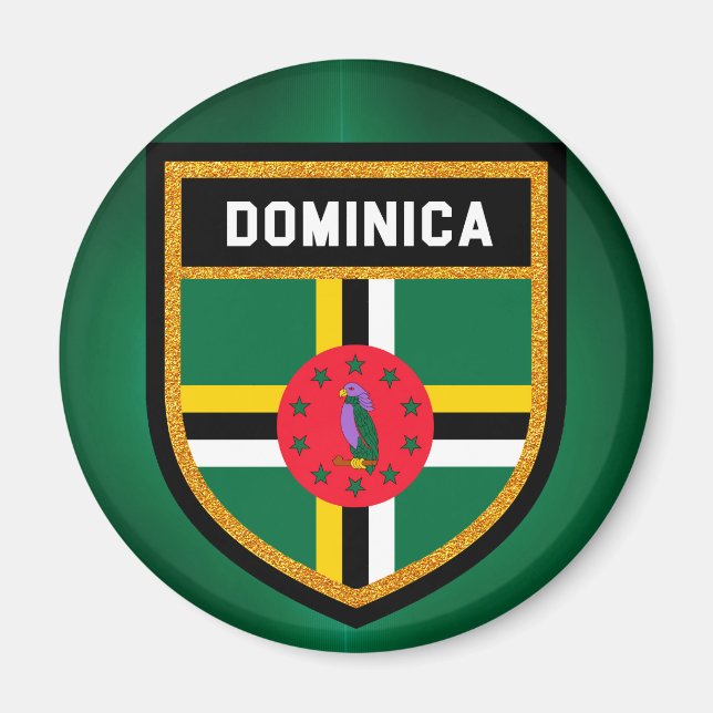 Dominica Flagga Magnet (Framsidan)
