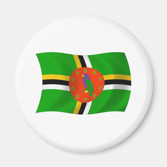 Dominica Flagga Magnet (Framsidan)