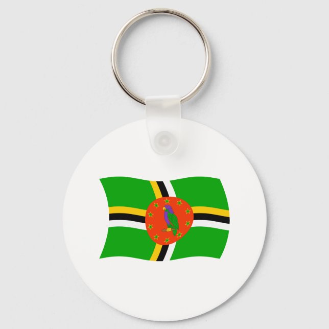 Dominica Flagga Nyckelring (Framsida)
