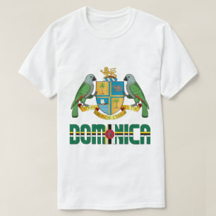 Dominica Flagga och Jacka av Arm Patriotic T Shirt