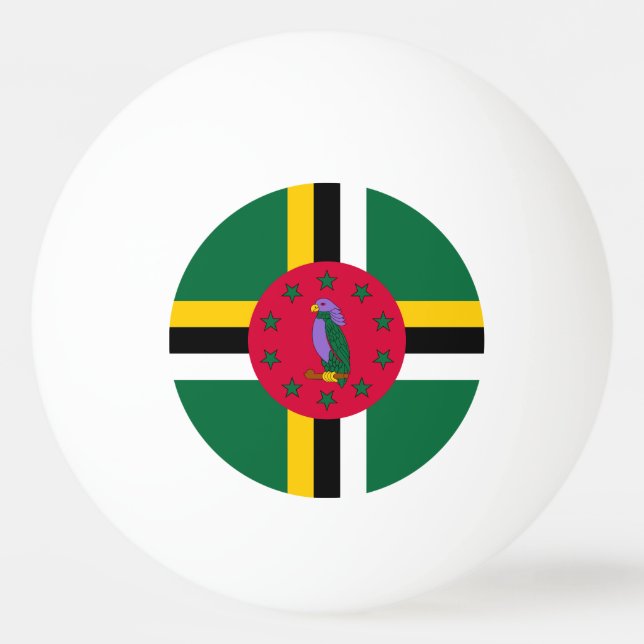 Dominica Flagga Pingisboll (Framsidan)