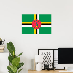 Dominica flagga poster